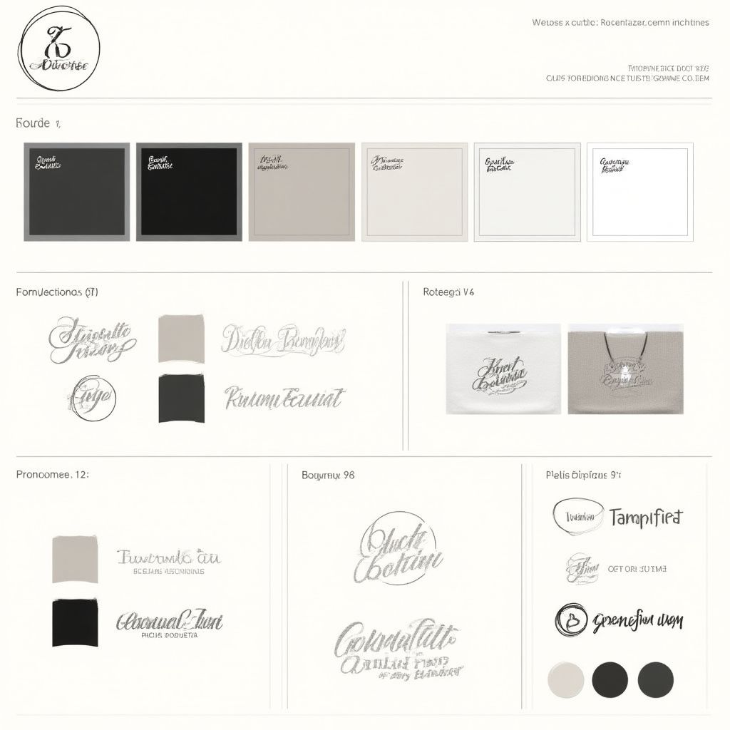 Un moodboard con elementos de branding y diseño de identidad